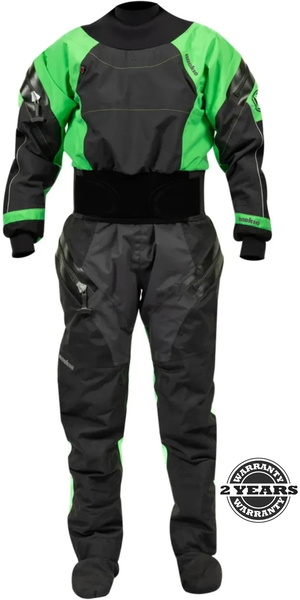 2026 Nookie Womens Fusion Latex Drysuit DR60 - Black / Green